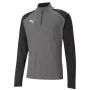 PUMA teamLIGA 1/4 heren-sweatshirt met rits grijs-zwart