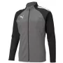 PUMA teamLIGA herentrainingsshirt met kwartrits, Medium Grey Heather/Puma Black, maat S