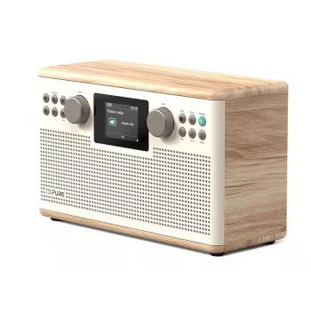 PURE ACOUSTICS Pure Classic H6 digitale radio, DAB+/FM/Internetradio, Bluetooth, Cotton White/eiken (EU/UK)