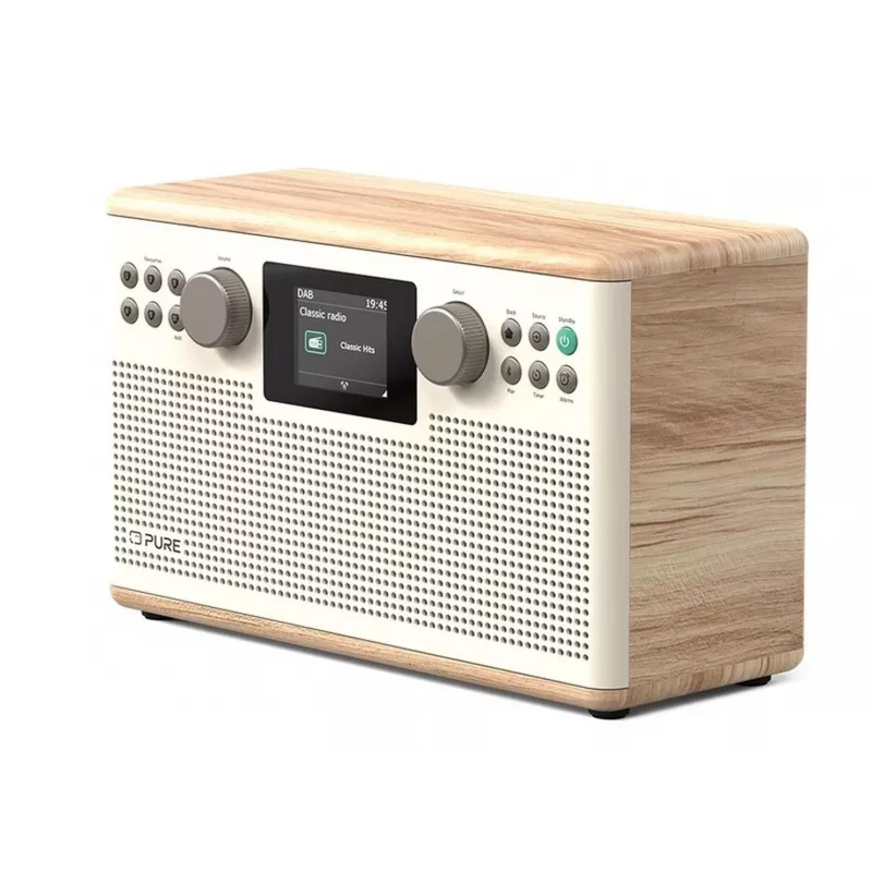 PURE ACOUSTICS Pure Classic H6 digitale radio, DAB+/FM/Internetradio, Bluetooth, Cotton White/eiken (EU/UK)