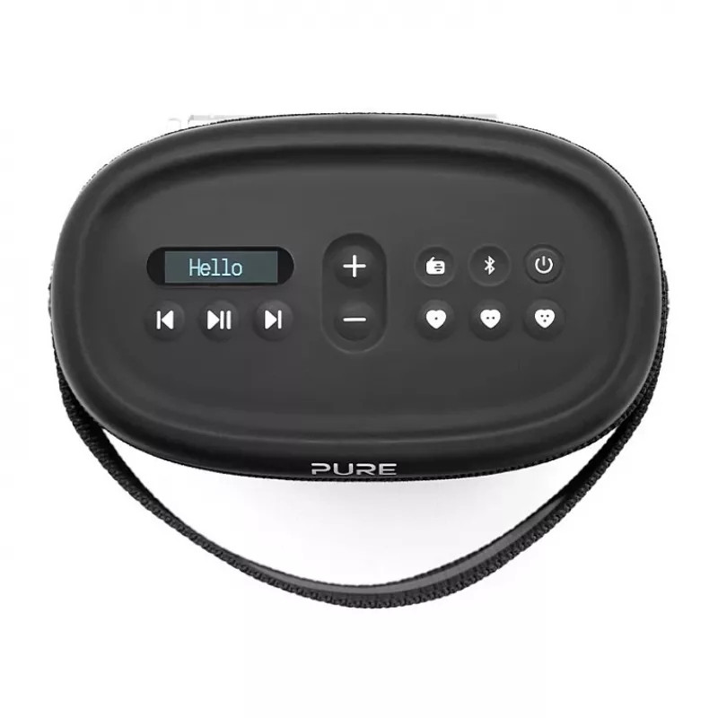 PURE ACOUSTICS Pure Woodland Draagbare Bluetooth-Luidspreker – 10W, waterdicht, FM/DAB+ Radio, Zwart (253344)