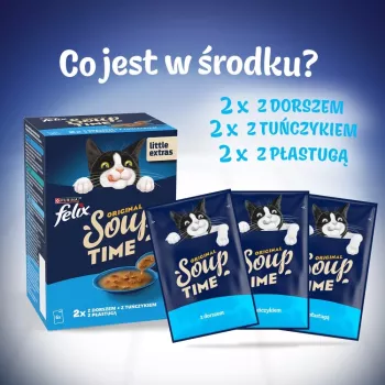 PURINA FELIX Soup ORIGINAL vis smaken 6x48g