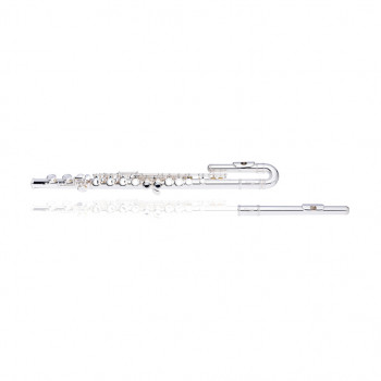 Stagg WS-FL221S verzilverde C-dwarsfluit, recht en gebogen kopstuk, softcase