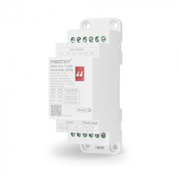 MiBoxer DL2-T DALI-2-DT8-LE controller, 3 modi, DIN-rail, 12–48 V DC