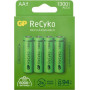 GP ReCyko AA NiMH-accu's, 1300 mAh, 1,2 V, 4-pack