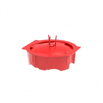 Primo P722 universele stucdeksel voor inbouwdozen, herbruikbaar, rood, 65,5 mm