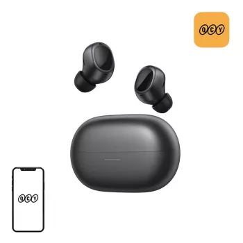 QCY Melobuds A30 draadloze oordopjes (zwart) - actieve ruisonderdrukking, Bluetooth 5.3, IPX5, 30H accu