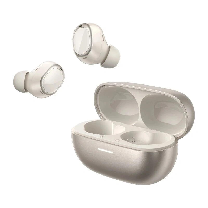 QCY Melobuds A30 draadloze oordopjes, adaptieve ANC tot 60 dB, Bluetooth 6.0, LDAC, Hi-Res Audio, 50 uur speeltijd, 8 microfoons, IPX5, goud