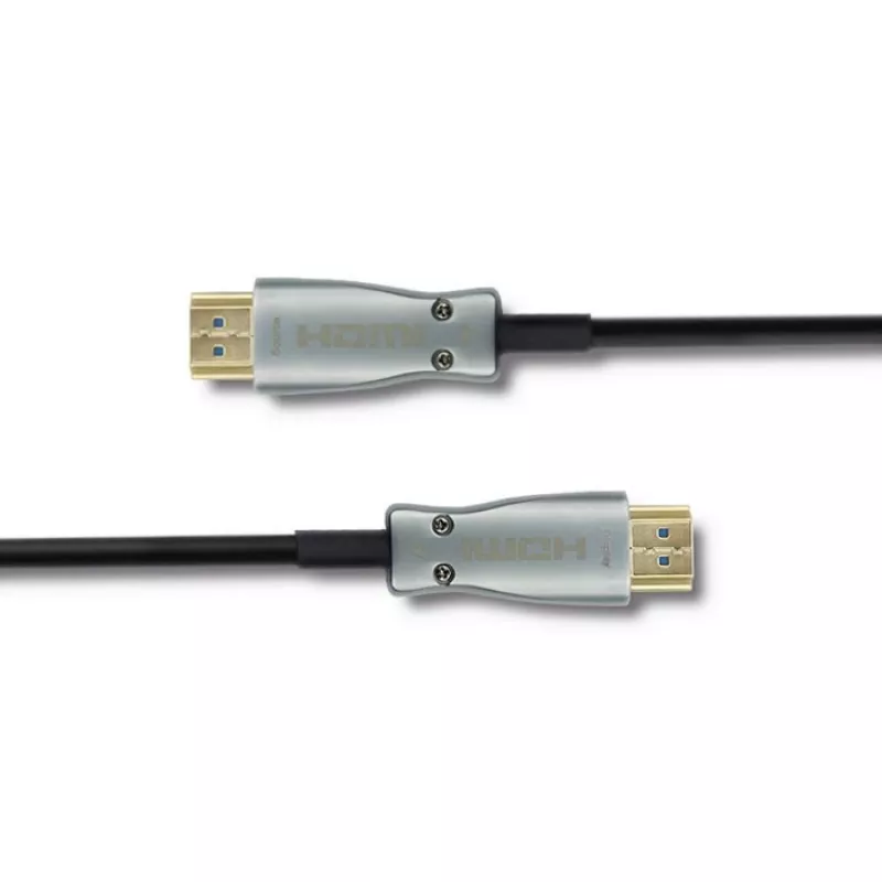 Qoltec 50472 HDMI-kabel 20 m, HDMI type A, zwart/zilver