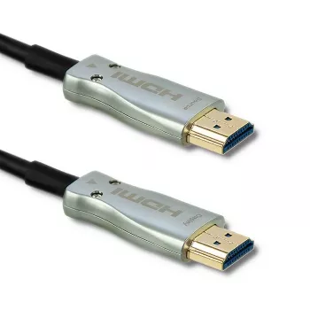 Qoltec 50472 HDMI-kabel 20 m, HDMI Type A, zwart/zilver