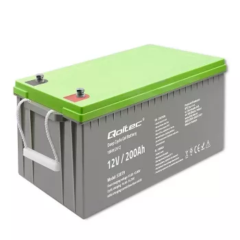 Qoltec 53079 Deep Cycle Gel Accu 12V 200Ah (62,5 kg)