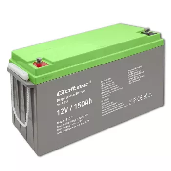 Qoltec Deep Cycle gel-accu 12V 150Ah 44,5kg
