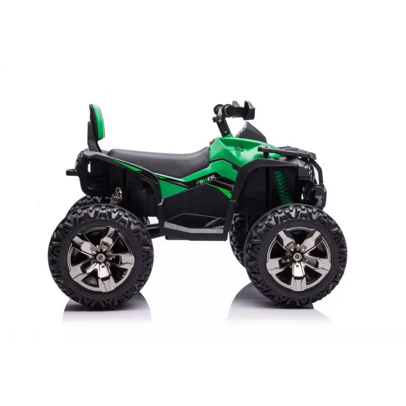 QLS-3288 elektrische berijdbare quad met rugleuning, LED-verlichting, MP3, groen