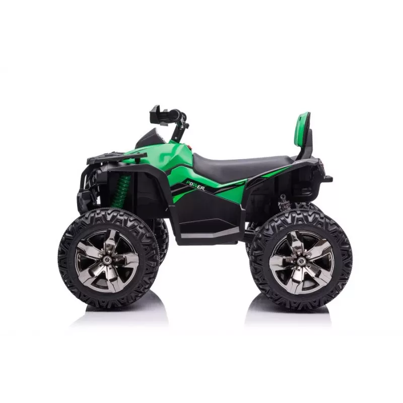 QLS-3288 elektrische berijdbare quad met rugleuning, LED-verlichting, MP3, groen