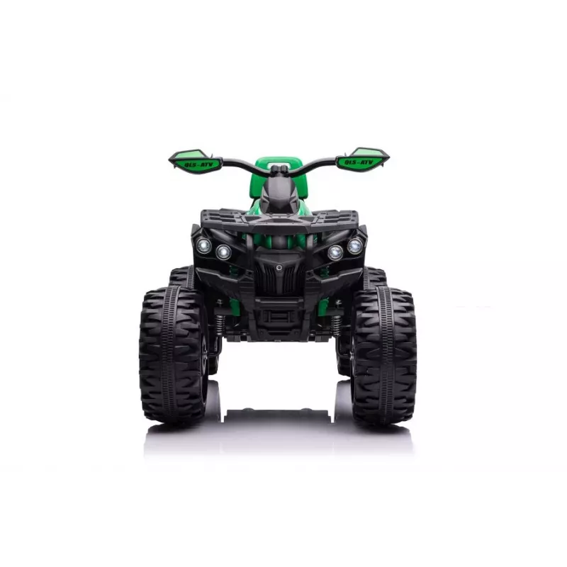QLS-3288 elektrische berijdbare quad met rugleuning, LED-verlichting, MP3, groen
