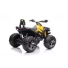 QLS-3288 elektrische berijdbare quad met rugleuning, LED-verlichting, MP3, geel