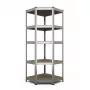 RACK BUDGET RANGULAR 180X90X45CM - 5 stellingen, grijs, steekmontage