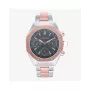 RADIANT heren analoog quartzhorloge RA628704 - 44mm RVS behuizing, zwarte wijzerplaat, zilveren milanaise band, 5 ATM