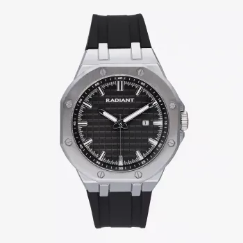 RADIANT heren quartz analoog horloge RA652202 44 mm RVS blauwe wijzerplaat
