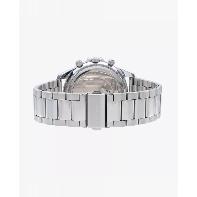 Radiant Heren quartz horloge RA617705 44mm zwarte wijzerplaat lederen band