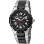 RADIANT herenhorloge RA318201 (48 mm) - roestvrij staal, zwarte wijzerplaat, quartz analoog