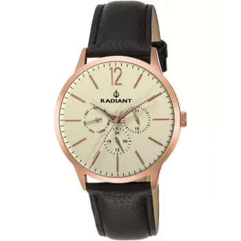 RADIANT herenhorloge RA415605 43mm roestvrij staal zwarte wijzerplaat