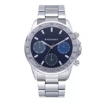 RADIANT herenhorloge RA604702 (45mm) - RVS mesh band, zwarte wijzerplaat