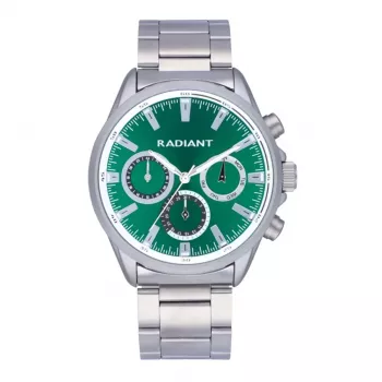 RADIANT RA589702 Heren Analoog Quartzhorloge 44mm Edelstaal Zilver Zwart