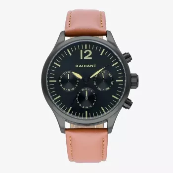 RADIANT RA641701 heren analoog quartz horloge 43 mm RVS blauwe wijzerplaat