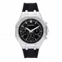RADIANT RA651704 heren analoog quartz horloge – 44mm roestvrijstalen zwarte wijzerplaat zilveren armband
