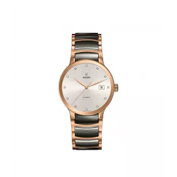 RADO R30183762 dameshorloge 28mm RVS en keramiek bruine wijzerplaat