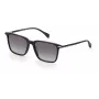 RAG&BONE RNB5028GS8075 heren zonnebril, hoekig, zwart acetaat montuur, grijs verlopende glazen, 55 mm