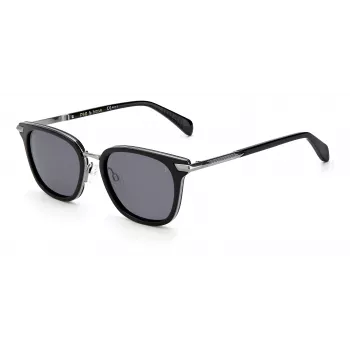 Rag & Bone RNB6000/S zonnebril unisex 52/19/145 mm zwart montuur donkergrijze glazen