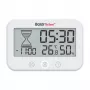 RAINPOINT BALDRTHERM B0549STH badkamertimer met temperatuur- en vochtigheidsmonitor, IP24 spatwaterbescherming, countdown/count-up, lcd-achtergrondverlichting, zuignap/standaard/wandmontage