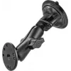 RAM Mounts zuignaphouder met AMPS-adapter – B-kogel (1 inch), diamantgrondplaat, middelste arm, ronde grondplaat (RAM-B-166-202U)