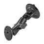 RAM Mounts zuignaphouder met AMPS-adapter – B-kogel (1 inch), diamantgrondplaat, middelste arm, ronde grondplaat (RAM-B-166-202U)