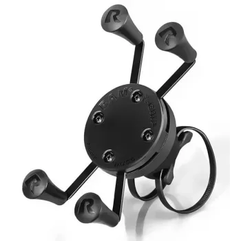RAM MOUNTS X-Grip Rail EZ-On met zwenkbeugel – universele smartphonehouder voor buizen en stangen (RAP-274-1-UN7U)