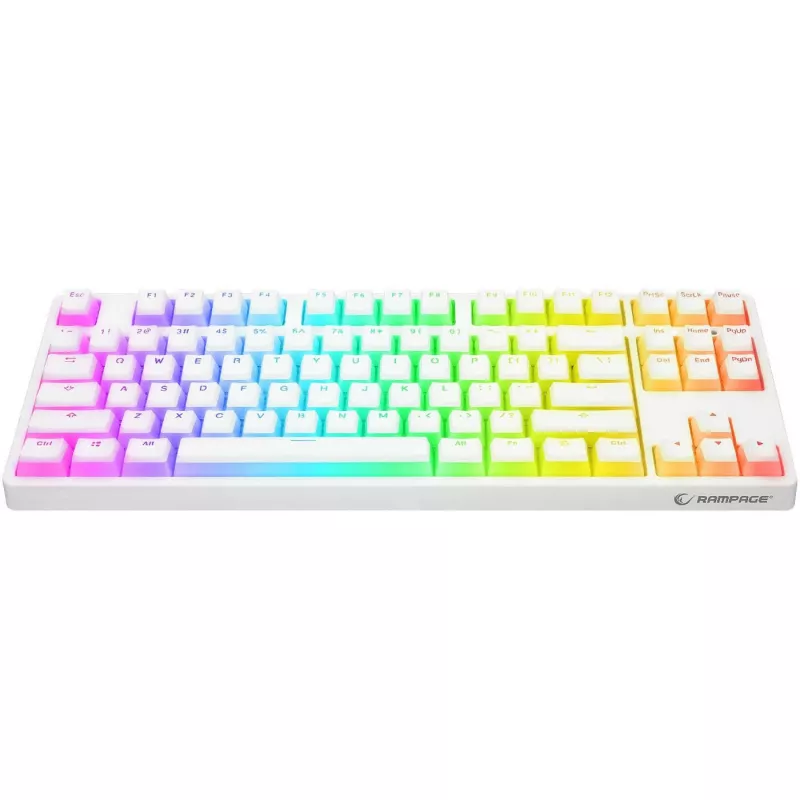 Rampage Ghost TKL mechanisch toetsenbord Huano Red Switch wit
