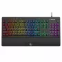 Rampage Simula RGB Macro KB-GX65 bedraad membraan gamingtoetsenbord met polssteun, zwart