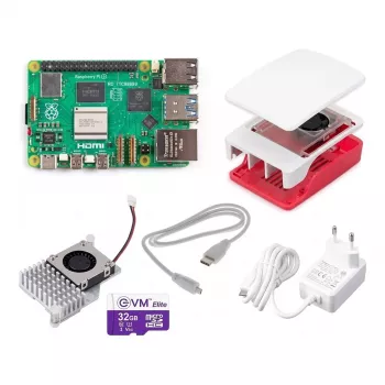 Raspberry Pi 5 4GB volledige kit wit/rood