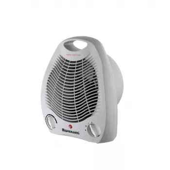 Ravanson FH-105 grijs 2000 W heteluchtkachel met instelbare thermostaat, 3 verwarmingsstanden, oververhittingsbeveiliging, koudeluchtfunctie
