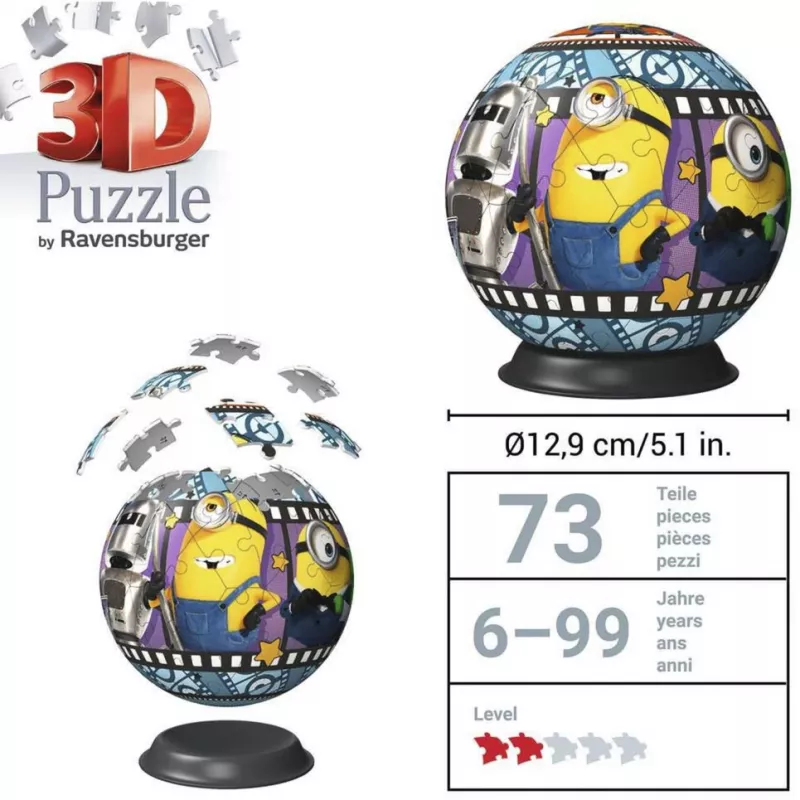 RAVENSBURGER 3D puzzelbal Minions 3 - 72 onderdelen