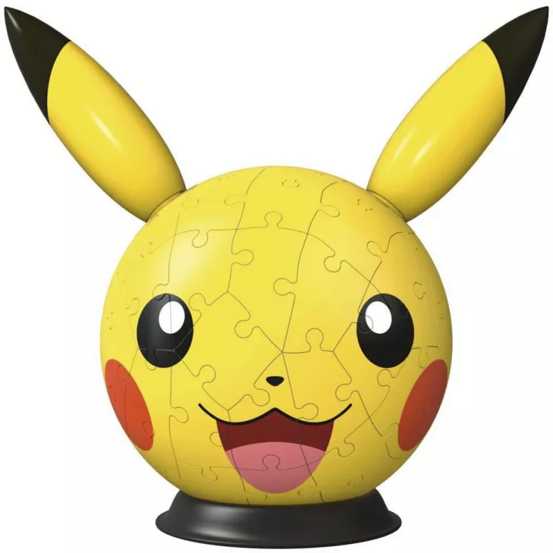 Ravensburger 3D puzzelbal Pokémon Pikachu met oren - 54 onderdelen