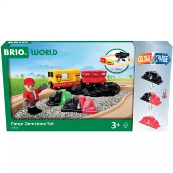 RAVENSBURGER BRIO World goederentrein-set met van kleur veranderende lichten