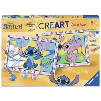 RAVENSBURGER CreArt Junior - Stitch & Angel Schilderen op Nummer Set