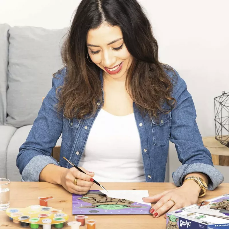 Ravensburger CreArt Star Wars - mediterende Grogu schilderen op nummer set
