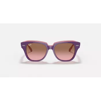 Ray-Ban Junior RB9186S711814 Zonnebril - Vierkant montuur, Donkerblauwe glazen, 46 mm