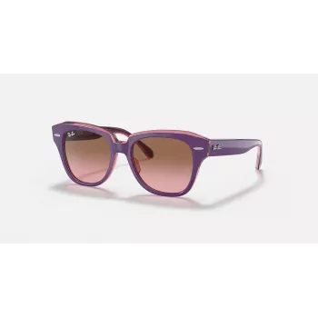 Ray-Ban Junior RB9186S711814 Zonnebril - Vierkant montuur, Donkerblauwe glazen, 46 mm