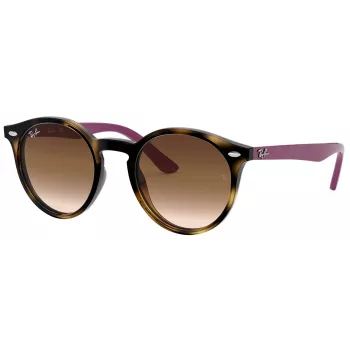 Ray-Ban Junior RJ9064S447041 kinderen zonnebril, transparant blauw montuur, grijs verloop glazen, 44/19/130 mm