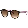 Ray-Ban Junior RJ9064S447041 kinderen zonnebril, transparant blauw montuur, grijs verloop glazen, 44/19/130 mm